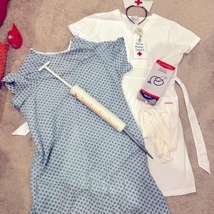 Nurse and patient costume, women’s size medium (6-8), Halloween